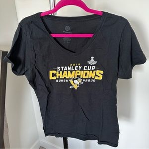 Pittsburgh Penguins 2016 Stanley Cup Champions Black V-Neck